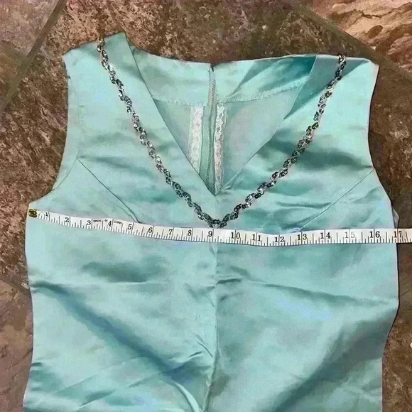 Vintage 1970’s Handmade Taffetta Jumpsuit - Picture 3 of 12